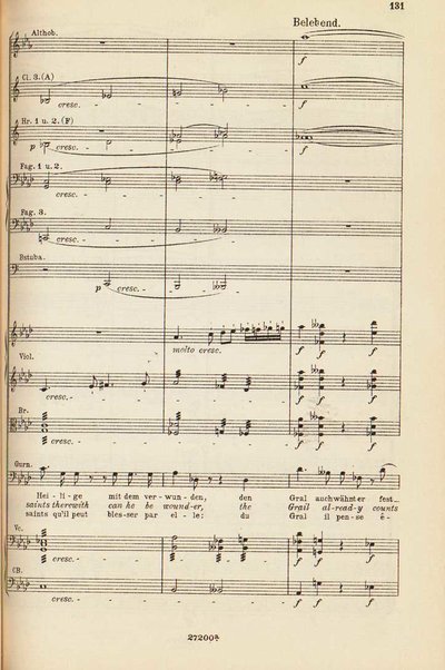 Parsifal : ein Buhnenweihfestspiel / von Richard Wagner ; english translation by Margaret H. Glyn ; version francaise par Alfred Ernst