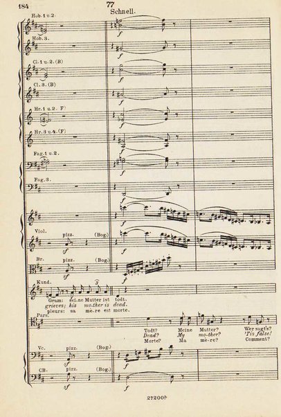 Parsifal : ein Buhnenweihfestspiel / von Richard Wagner ; english translation by Margaret H. Glyn ; version francaise par Alfred Ernst