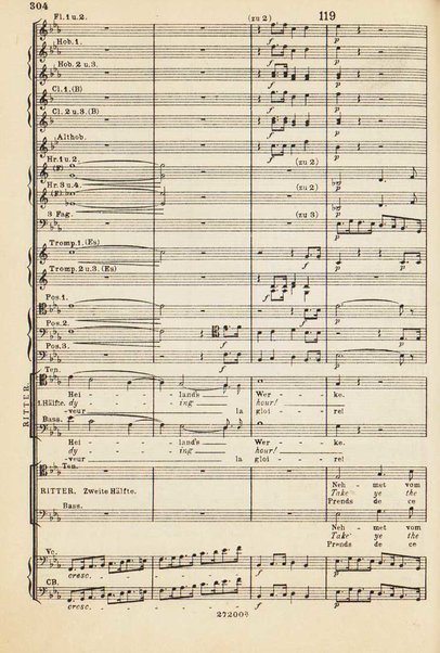 Parsifal : ein Buhnenweihfestspiel / von Richard Wagner ; english translation by Margaret H. Glyn ; version francaise par Alfred Ernst