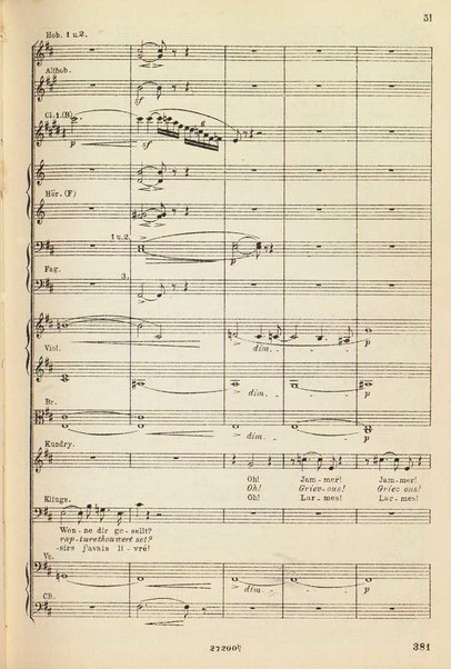 Parsifal : ein Buhnenweihfestspiel / von Richard Wagner ; english translation by Margaret H. Glyn ; version francaise par Alfred Ernst