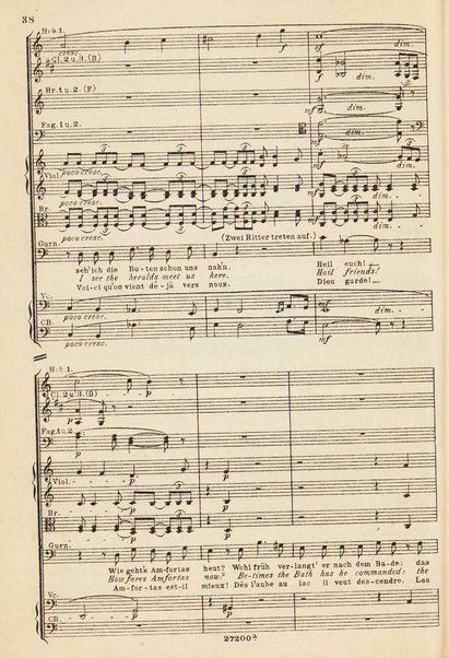 Parsifal : ein Buhnenweihfestspiel / von Richard Wagner ; english translation by Margaret H. Glyn ; version francaise par Alfred Ernst