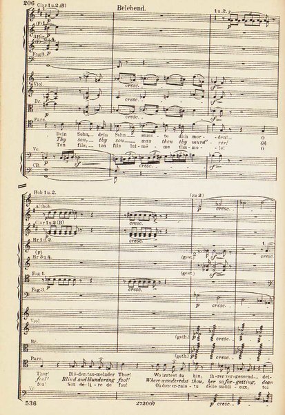 Parsifal : ein Buhnenweihfestspiel / von Richard Wagner ; english translation by Margaret H. Glyn ; version francaise par Alfred Ernst