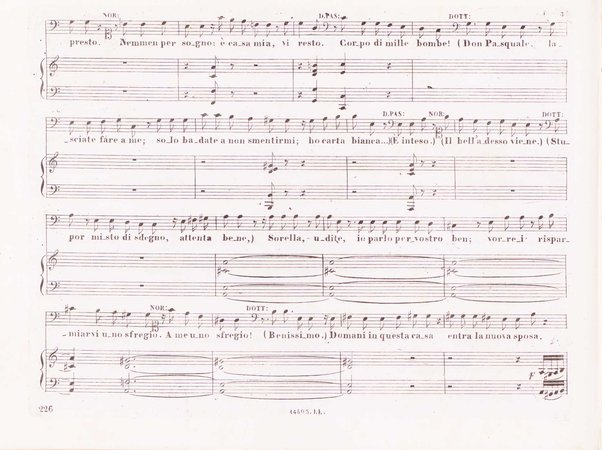 Don Pasquale : dramma buffo in 3 atti / di M. A. ; posto in musica da Gaet.o Donizetti ; riduzione per pianoforte e canto di T. Labarre