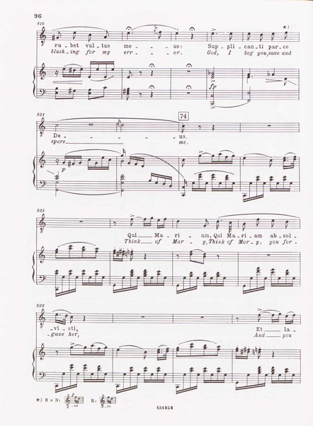 Messa di Requiem : per soli (soprano, contralto, tenore e 2 bassi), coro a 4 voci miste e orchestra / Gaetano Donizetti ; testi in latino e inglese (versione inglese di Geoffrey Dunn) ; revisione e riduzione di Vilmos Lesko [per] cento e pianoforte