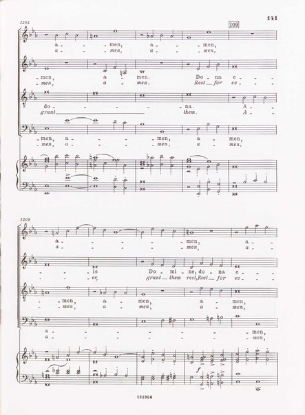 Messa di Requiem : per soli (soprano, contralto, tenore e 2 bassi), coro a 4 voci miste e orchestra / Gaetano Donizetti ; testi in latino e inglese (versione inglese di Geoffrey Dunn) ; revisione e riduzione di Vilmos Lesko [per] cento e pianoforte