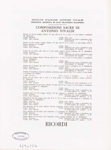 Messa di Requiem : per soli (soprano, contralto, tenore e 2 bassi), coro a 4 voci miste e orchestra / Gaetano Donizetti ; testi in latino e inglese (versione inglese di Geoffrey Dunn) ; revisione e riduzione di Vilmos Lesko [per] cento e pianoforte