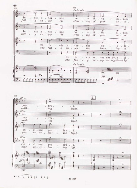 Messa di Requiem : per soli (soprano, contralto, tenore e 2 bassi), coro a 4 voci miste e orchestra / Gaetano Donizetti ; testi in latino e inglese (versione inglese di Geoffrey Dunn) ; revisione e riduzione di Vilmos Lesko [per] cento e pianoforte