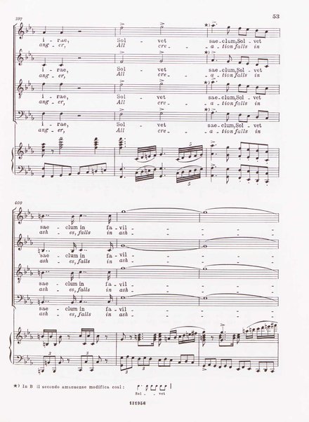 Messa di Requiem : per soli (soprano, contralto, tenore e 2 bassi), coro a 4 voci miste e orchestra / Gaetano Donizetti ; testi in latino e inglese (versione inglese di Geoffrey Dunn) ; revisione e riduzione di Vilmos Lesko [per] cento e pianoforte