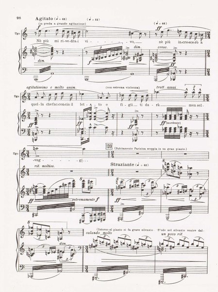 Parisina / tragedia lirica in quattro atti di Gabriele D'Annunzio ; musicata da Pietro Mascagni ; riduzione per canto e pianoforte