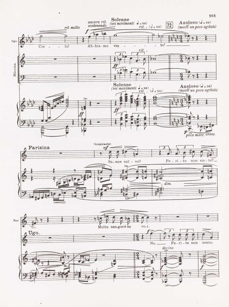 Parisina / tragedia lirica in quattro atti di Gabriele D'Annunzio ; musicata da Pietro Mascagni ; riduzione per canto e pianoforte