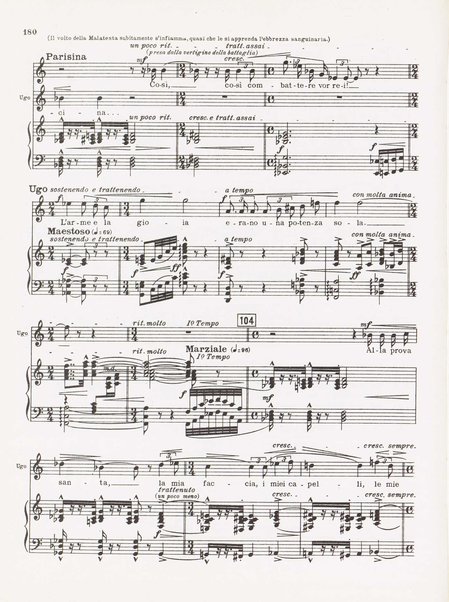 Parisina / tragedia lirica in quattro atti di Gabriele D'Annunzio ; musicata da Pietro Mascagni ; riduzione per canto e pianoforte