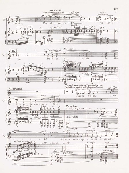 Parisina / tragedia lirica in quattro atti di Gabriele D'Annunzio ; musicata da Pietro Mascagni ; riduzione per canto e pianoforte