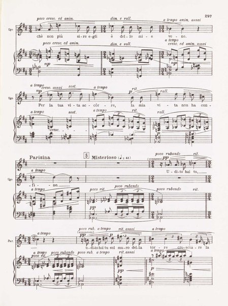 Parisina / tragedia lirica in quattro atti di Gabriele D'Annunzio ; musicata da Pietro Mascagni ; riduzione per canto e pianoforte