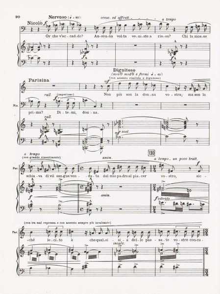 Parisina / tragedia lirica in quattro atti di Gabriele D'Annunzio ; musicata da Pietro Mascagni ; riduzione per canto e pianoforte