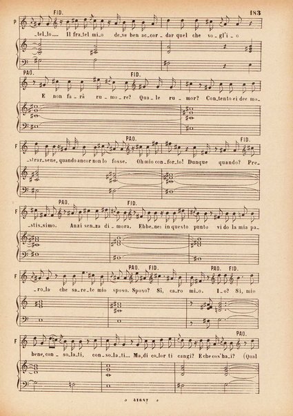 Il matrimonio segreto : melodramma giocoso in due atti / D. Cimarosa ; opera completa per canto e pianoforte