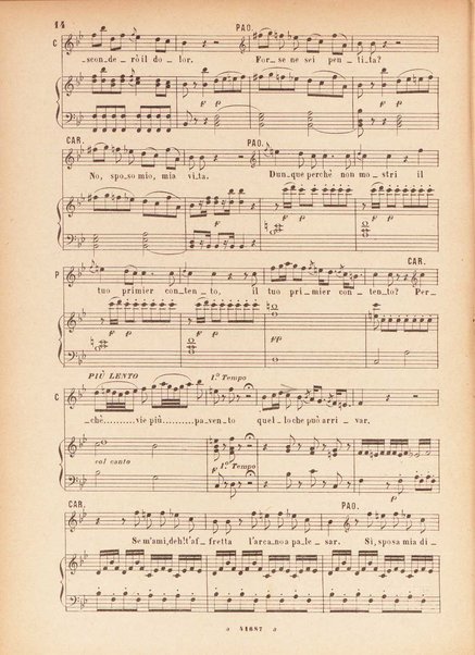 Il matrimonio segreto : melodramma giocoso in due atti / D. Cimarosa ; opera completa per canto e pianoforte