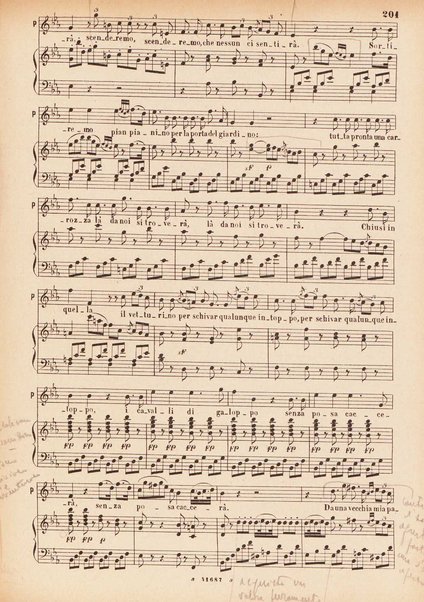 Il matrimonio segreto : melodramma giocoso in due atti / D. Cimarosa ; opera completa per canto e pianoforte