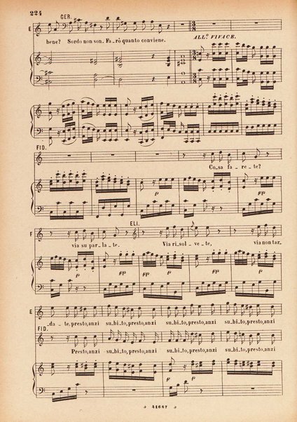 Il matrimonio segreto : melodramma giocoso in due atti / D. Cimarosa ; opera completa per canto e pianoforte