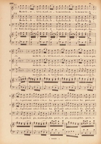 Il matrimonio segreto : melodramma giocoso in due atti / D. Cimarosa ; opera completa per canto e pianoforte