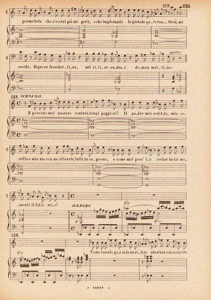 Il matrimonio segreto : melodramma giocoso in due atti / D. Cimarosa ; opera completa per canto e pianoforte