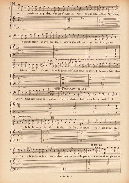 Il matrimonio segreto : melodramma giocoso in due atti / D. Cimarosa ; opera completa per canto e pianoforte