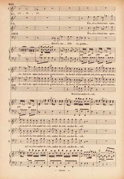 Il matrimonio segreto : melodramma giocoso in due atti / D. Cimarosa ; opera completa per canto e pianoforte