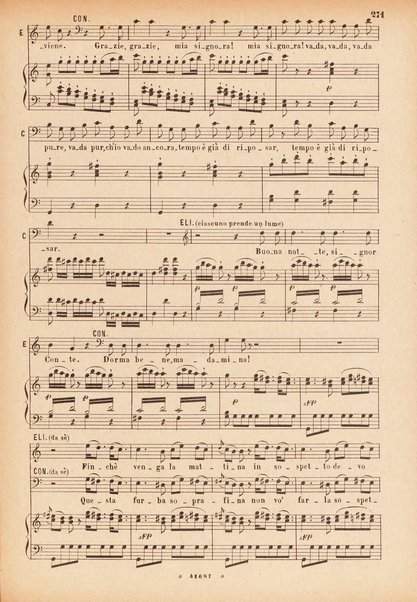 Il matrimonio segreto : melodramma giocoso in due atti / D. Cimarosa ; opera completa per canto e pianoforte