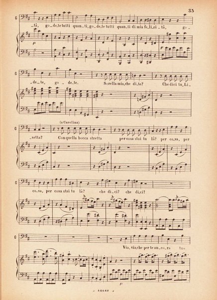 Il matrimonio segreto : melodramma giocoso in due atti / D. Cimarosa ; opera completa per canto e pianoforte