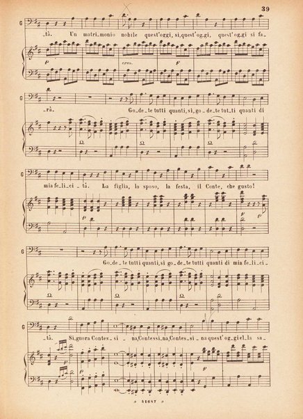 Il matrimonio segreto : melodramma giocoso in due atti / D. Cimarosa ; opera completa per canto e pianoforte