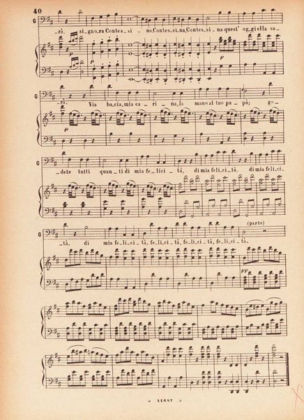 Il matrimonio segreto : melodramma giocoso in due atti / D. Cimarosa ; opera completa per canto e pianoforte