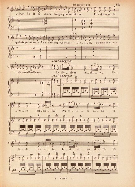 Il matrimonio segreto : melodramma giocoso in due atti / D. Cimarosa ; opera completa per canto e pianoforte