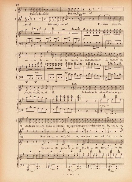 Il matrimonio segreto : melodramma giocoso in due atti / D. Cimarosa ; opera completa per canto e pianoforte