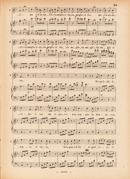 Il matrimonio segreto : melodramma giocoso in due atti / D. Cimarosa ; opera completa per canto e pianoforte