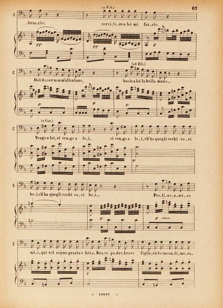 Il matrimonio segreto : melodramma giocoso in due atti / D. Cimarosa ; opera completa per canto e pianoforte