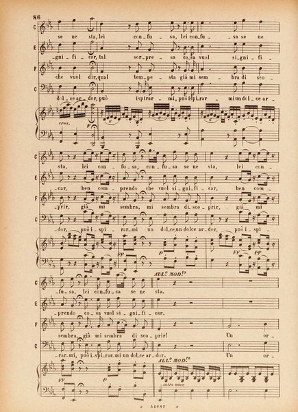 Il matrimonio segreto : melodramma giocoso in due atti / D. Cimarosa ; opera completa per canto e pianoforte