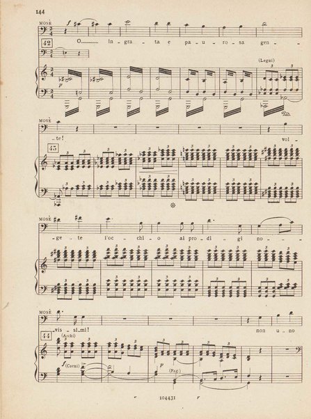 Mosé : poema sinfonico-vocale in un prologo e tre parti / testo di A. Cameroni e P. Croci ; musica di D. Lorenzo Perosi ; riduzione per canto e pianoforte di Ugo Solazzi