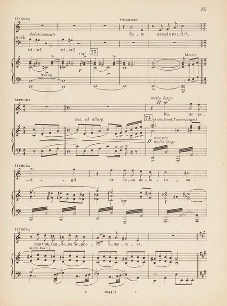 Mosé : poema sinfonico-vocale in un prologo e tre parti / testo di A. Cameroni e P. Croci ; musica di D. Lorenzo Perosi ; riduzione per canto e pianoforte di Ugo Solazzi