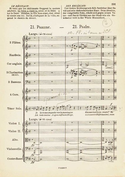 Le Roi David : psaume symphonique en trois parties / Arthur Honegger ; d'après le drame de René Morax