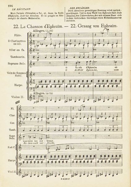 Le Roi David : psaume symphonique en trois parties / Arthur Honegger ; d'après le drame de René Morax