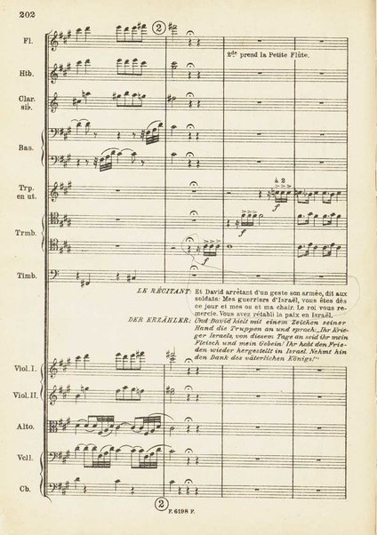 Le Roi David : psaume symphonique en trois parties / Arthur Honegger ; d'après le drame de René Morax