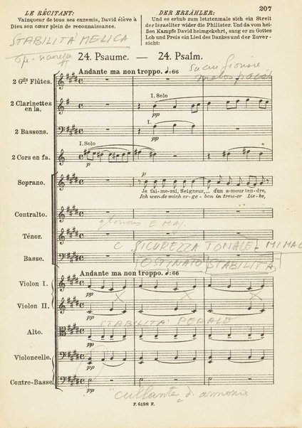 Le Roi David : psaume symphonique en trois parties / Arthur Honegger ; d'après le drame de René Morax