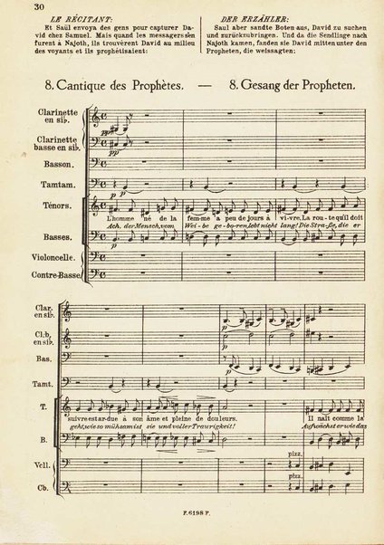 Le Roi David : psaume symphonique en trois parties / Arthur Honegger ; d'après le drame de René Morax