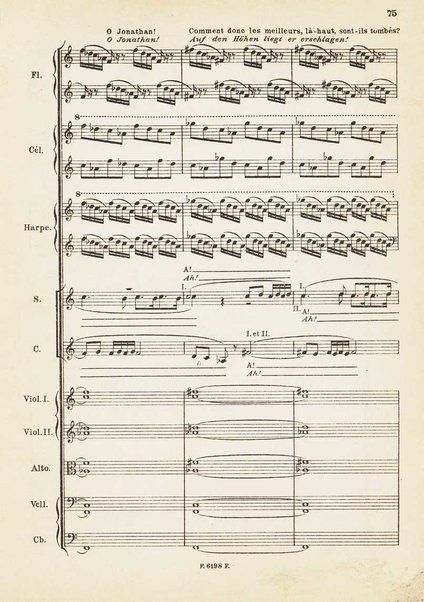 Le Roi David : psaume symphonique en trois parties / Arthur Honegger ; d'après le drame de René Morax