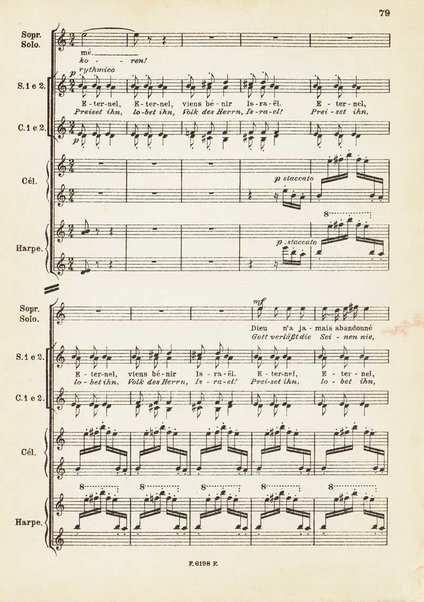 Le Roi David : psaume symphonique en trois parties / Arthur Honegger ; d'après le drame de René Morax