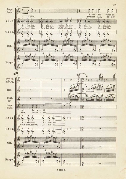 Le Roi David : psaume symphonique en trois parties / Arthur Honegger ; d'après le drame de René Morax