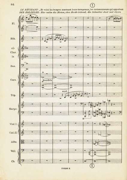 Le Roi David : psaume symphonique en trois parties / Arthur Honegger ; d'après le drame de René Morax