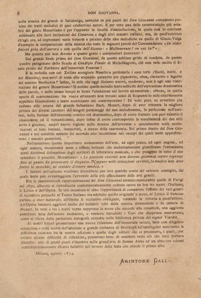 Don Giovanni : opera in due atti / di Volfango Mozart ; riduzione per pianoforte solo