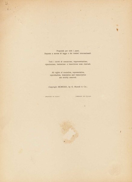 La ninna nanna della bambola : favola in due quadri per il teatro dei fanciulli / F. Balilla Pratella ; da La favola incantata di Luciano De Nardis ; riduzione per canto e pianoforte