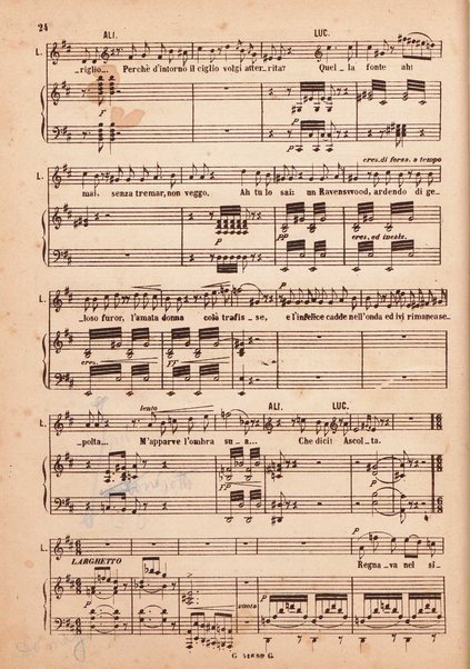 Lucia di Lammermoor : dramma tragico in tre atti : opera completa per canto e pianoforte / di Gaetano Donizetti
