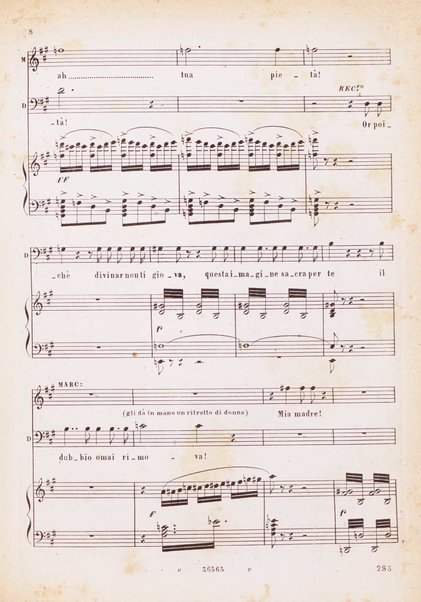 Il duca d'Alba : opera postuma / di G. Donizetti ; parole di E. Scribe ; versione ritmica dal francese di A. Zanardini ; riduzione per canto e pianoforte di N. Massa